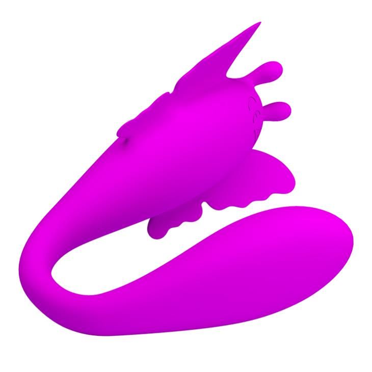 Вібратор для пар Pretty Love Chimera RC Stimulator, 8.5 см (фіолетовий)