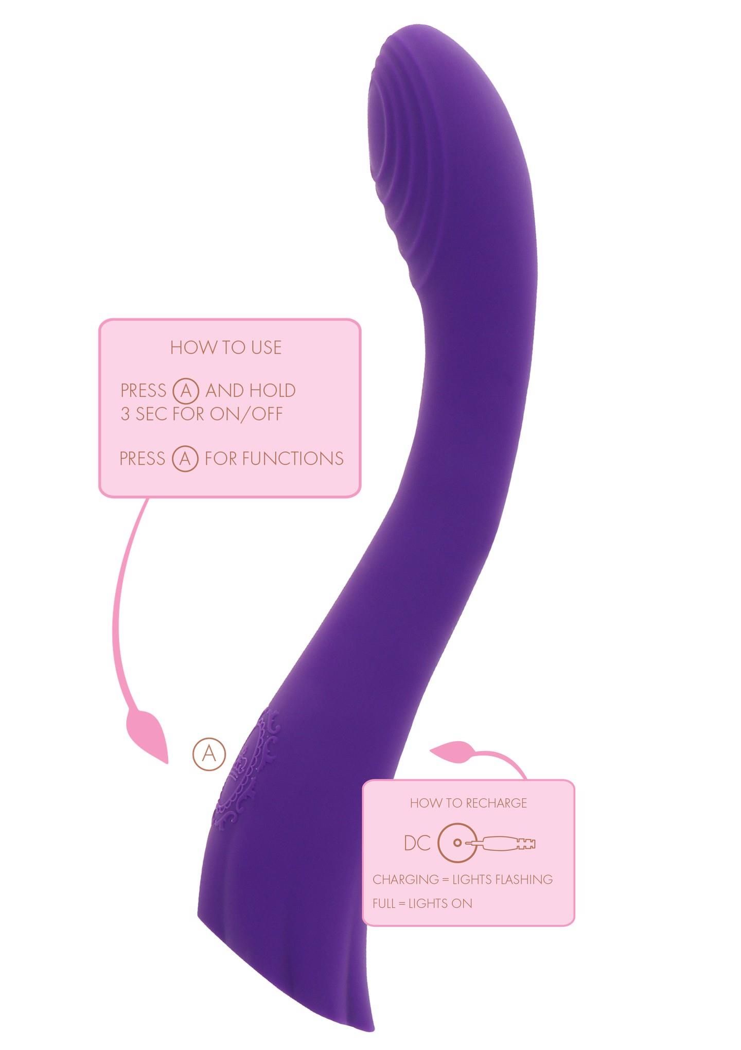 Вібратор ToyJoy Dahlia G-Spot, 23 см (фіолетовий)