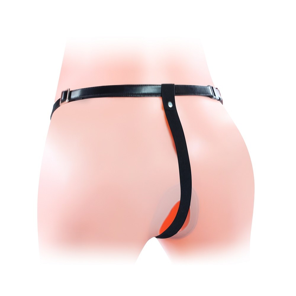 Страпон Unisex Hollow Strap On Vibrating, 13.5 см (тілесний)
