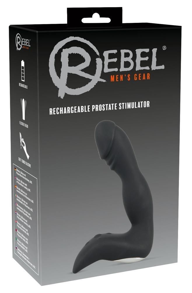Массажер простаты Rebel Rechargeable Prostate Stimulator, 12.7 см (черный)