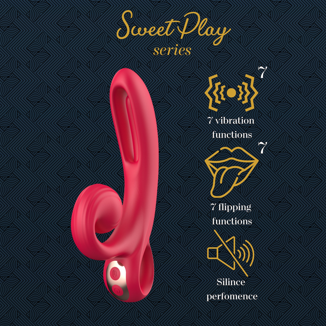 Вибратор Erospace Sweet Play A4, 18,2 см (красный)