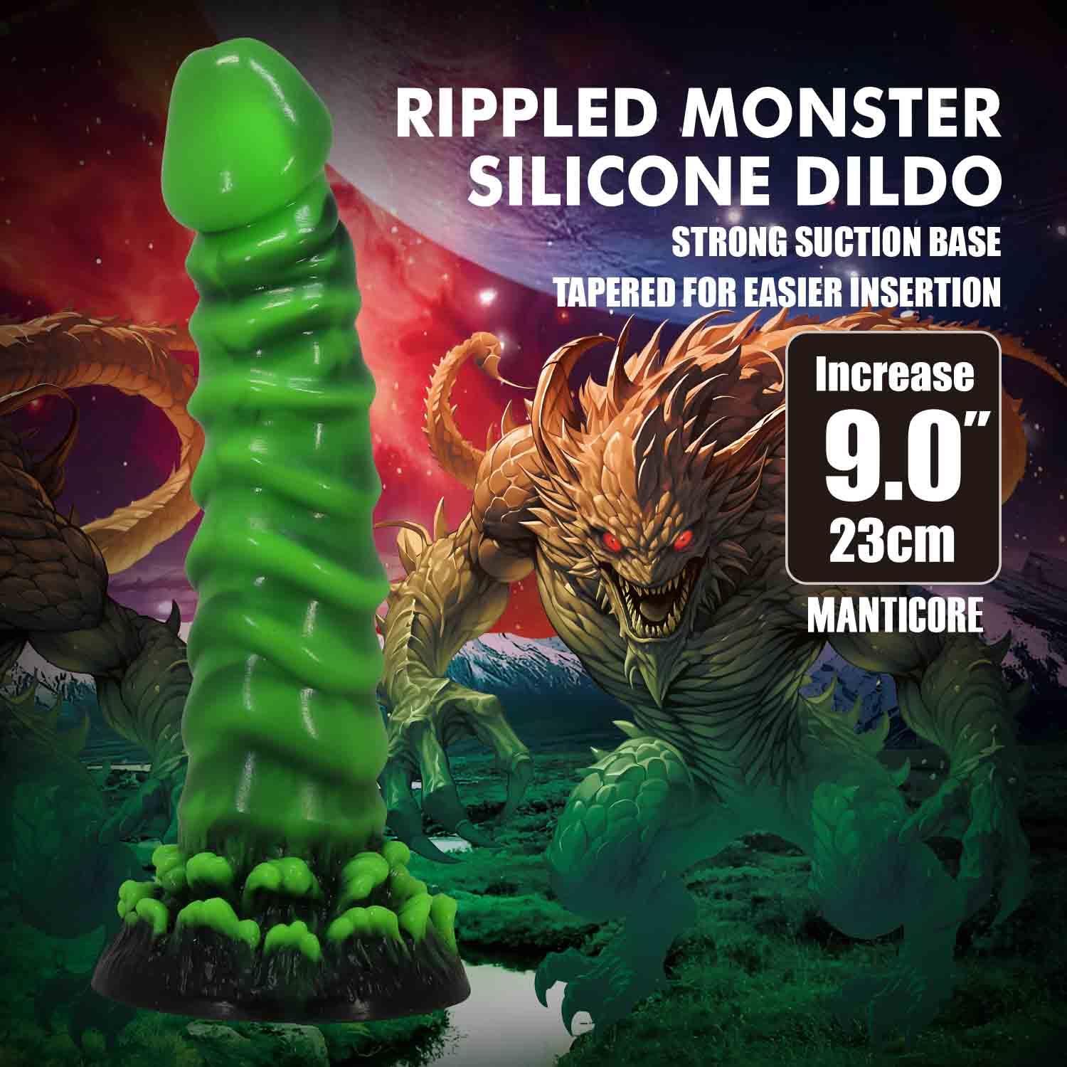 Фаллоимитатор Power Monsters Manticore, 23 см (зеленый)