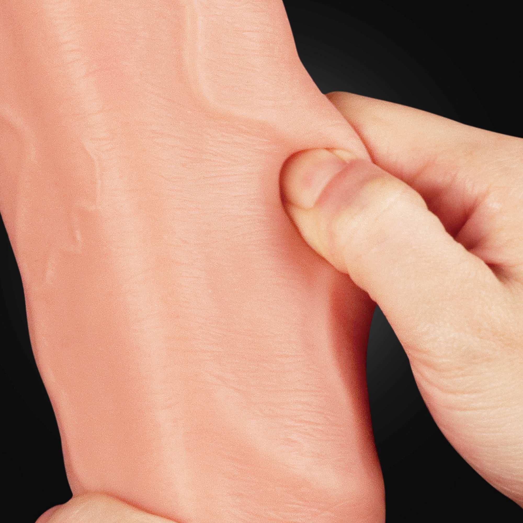 Realistyczne dildo Dual Layer, 30,5 cm (w kolorze cielistym)