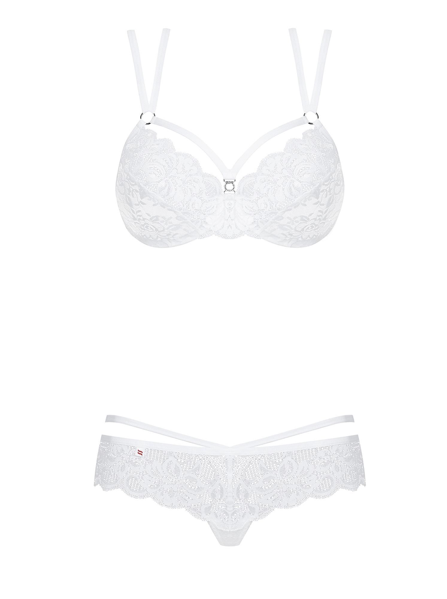 Комплект белья Obsessive Obsessive 860-SET-1, L/XL (белый)