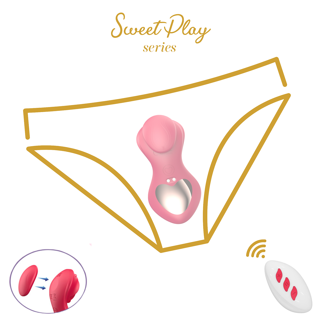 Вибратор Erospace Sweet Play A1, 8,6 см (красный)