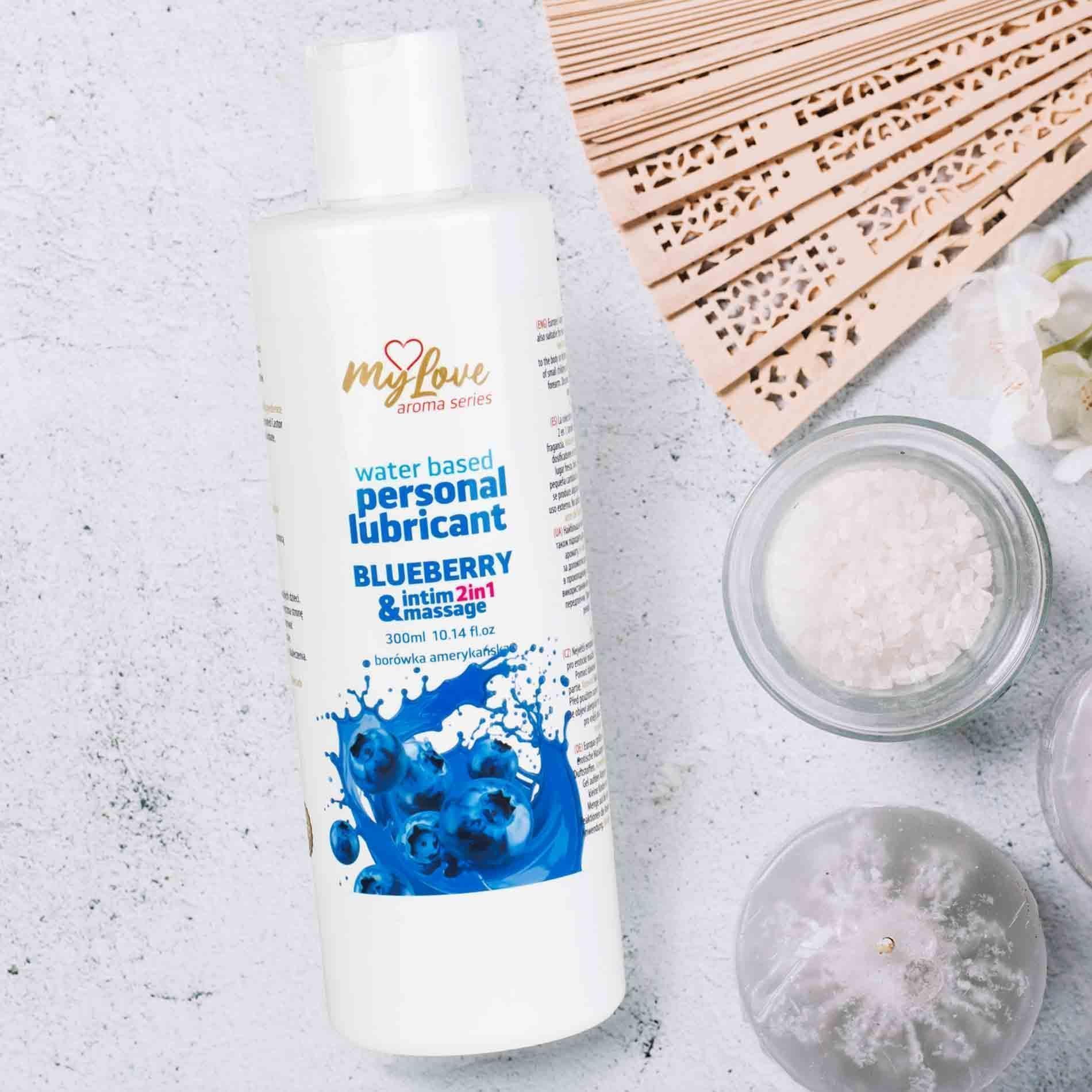 Лубрикант MyLove Aroma Series Intim&Massage 2in1 Blueberry, 300 мл