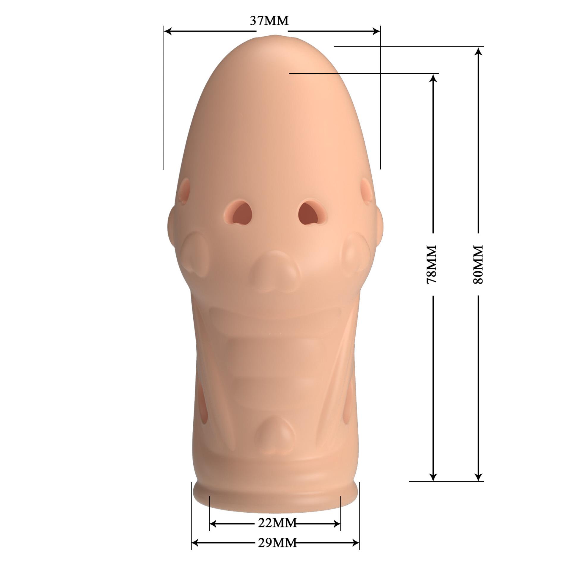 Насадка на пенис Pretty Love Penis Sleeve Booker, 8 см (телесный)