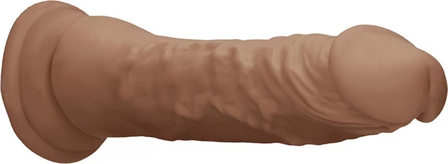 Dildo RealRock Dong without Testicles, 24 cm (brązowy)