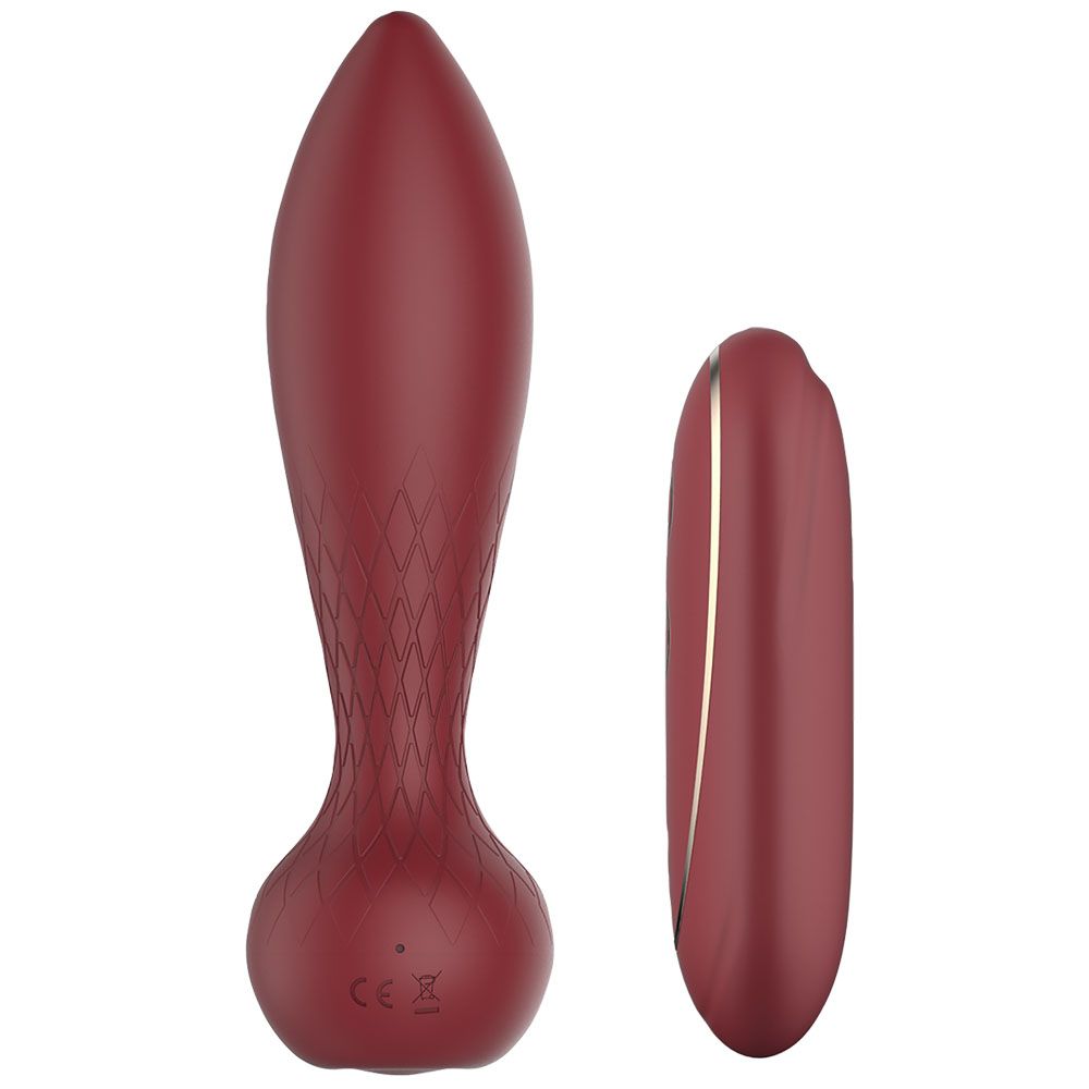 Анальна пробка Dream Toys Romance Romy, 13,8 см (бордовий)