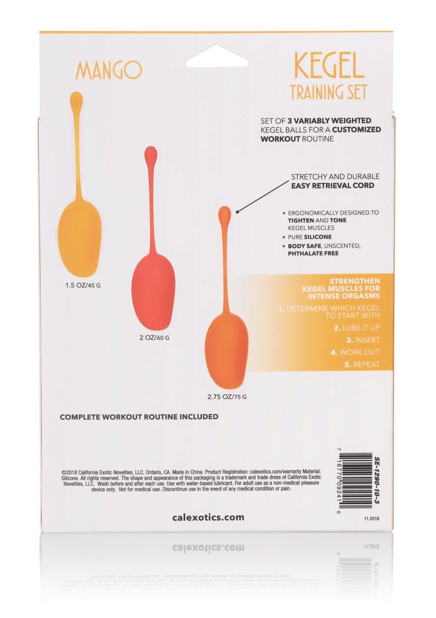 Набор вагинальных шариков California Exotic Mango, 3 шт (мульти)