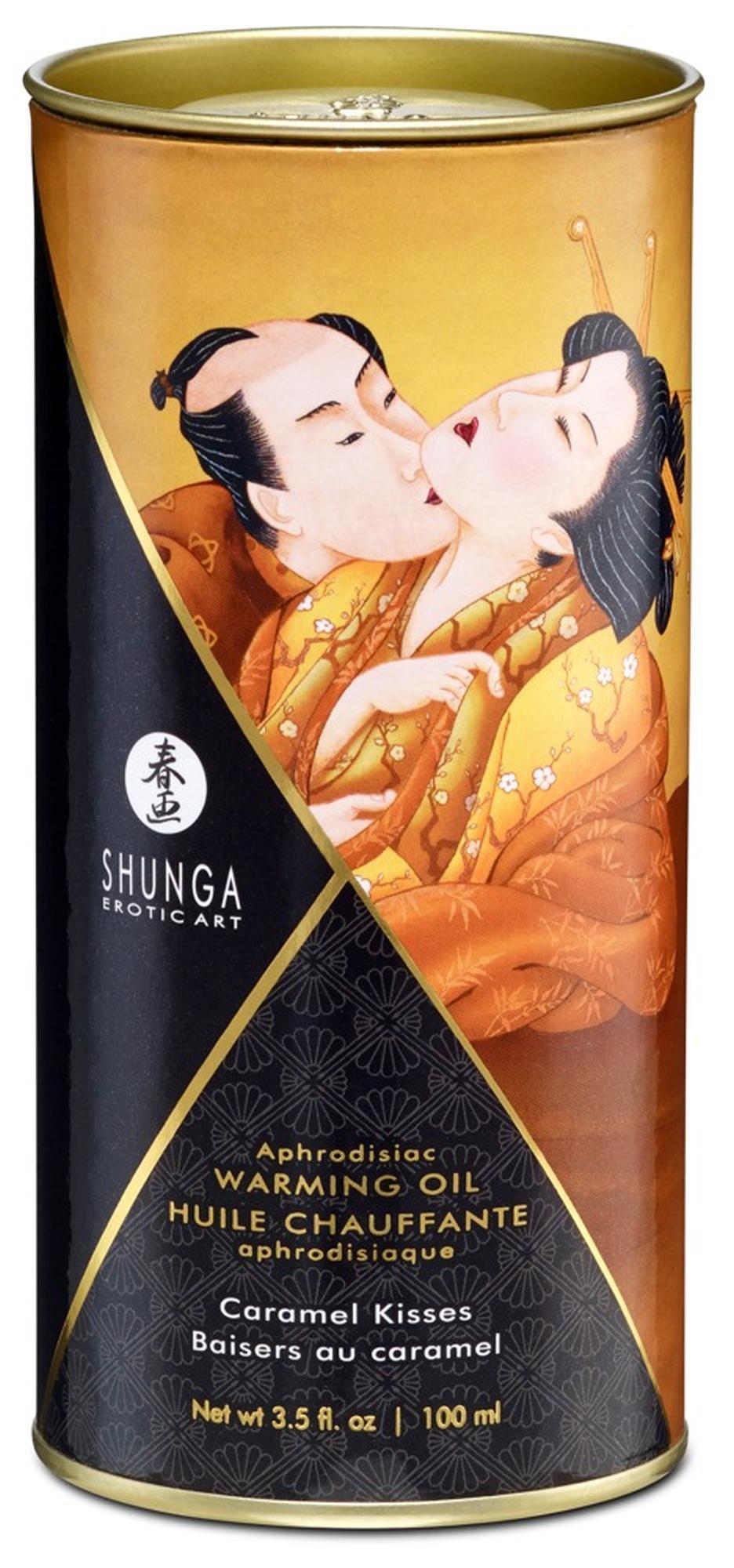 Зігрівальна масажна олія Shunga Aphrodisiac карамель, 100 мл