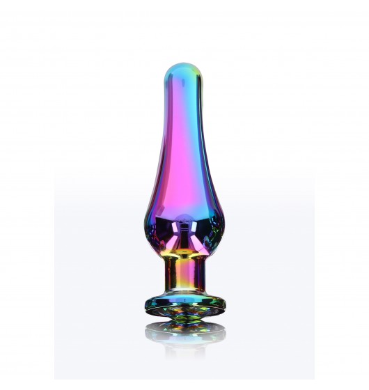 Анальна пробка з кристалом ToyJoy Twilight Bum Bijou Medium, 11 см (райдужний)