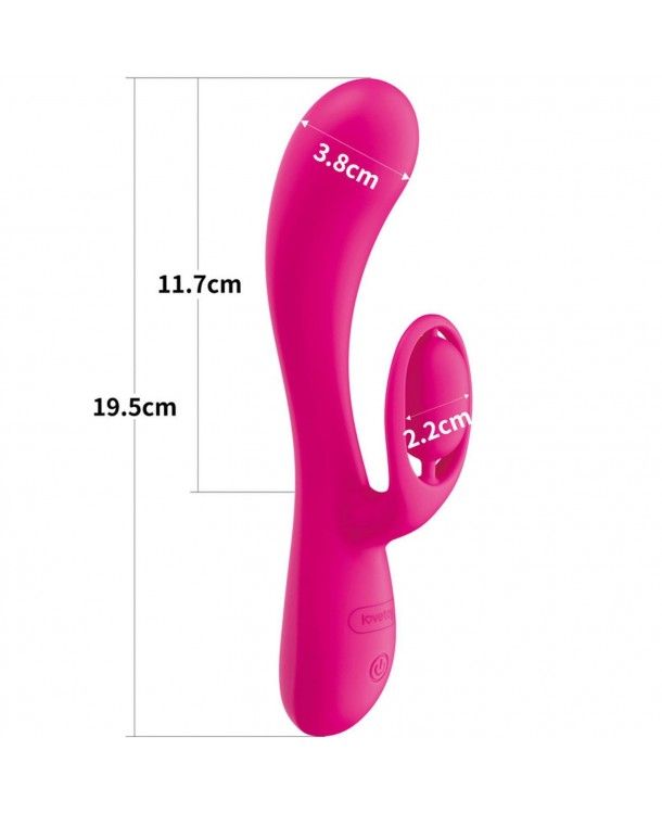 Wibrator królik Lovetoy L'Allure Swirl, 19.5 cm (różowy)