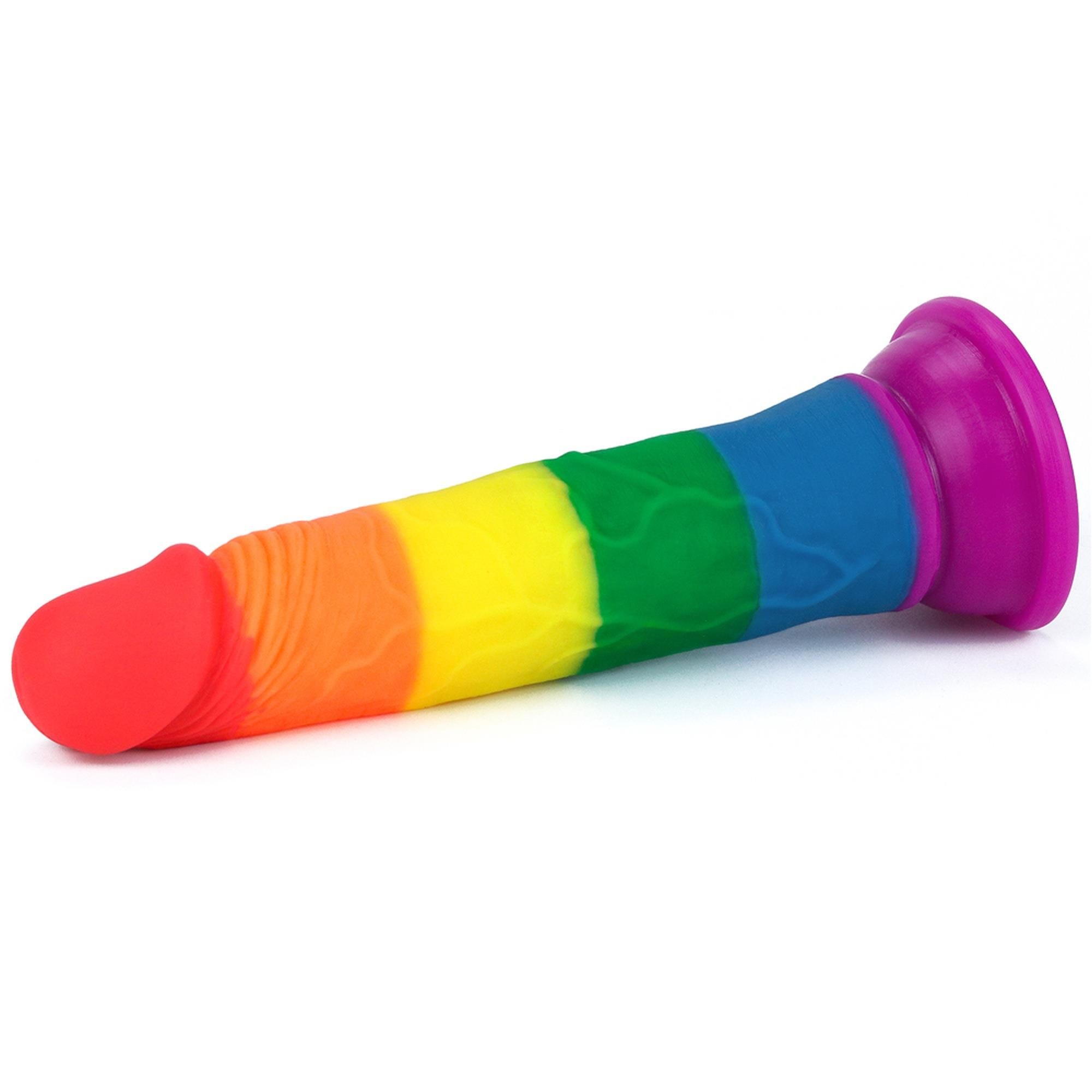 Фаллоимитатор LoveToy Prider 7", 18.5 см (радужный)