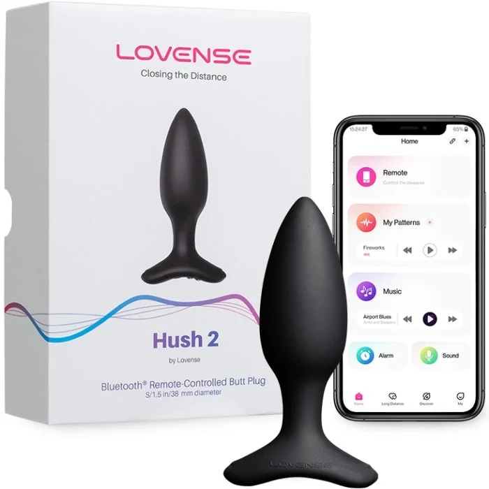 Korek analny Lovense Hush 2 S, 12,2 cm (czarny)