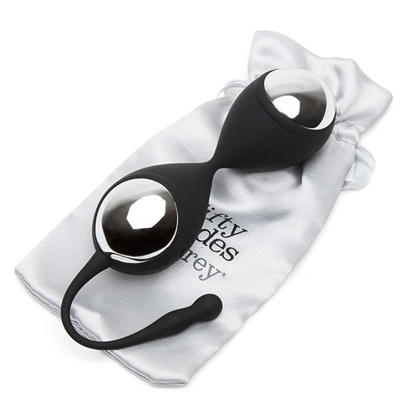 Вагинальные шарики Fifty Shades of Grey Inner Goddess, 20,3 см (серый)