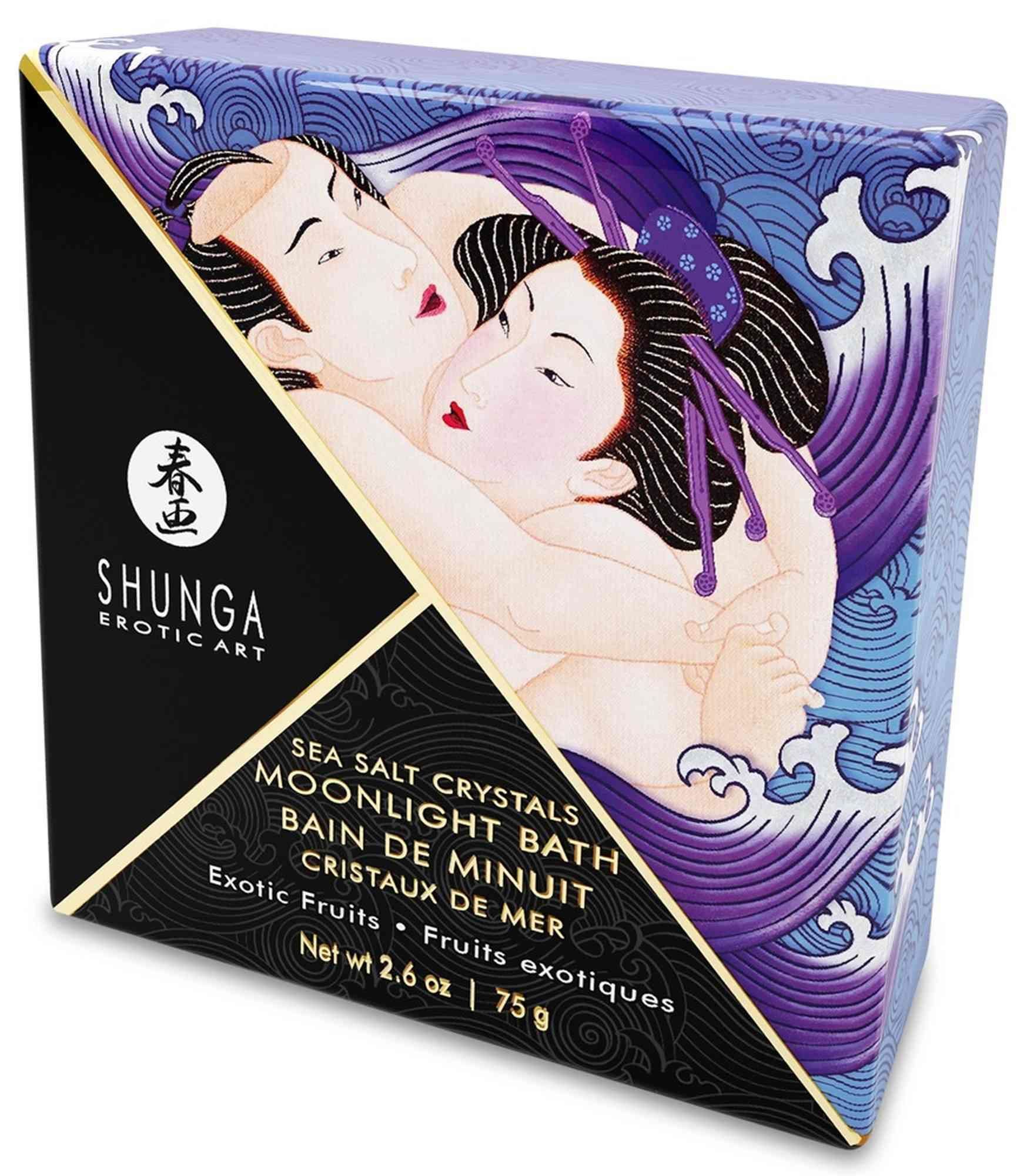 Сіль для ванни Shunga Moonlight Bath Exotic Fruits, 75 г (фіолетова)