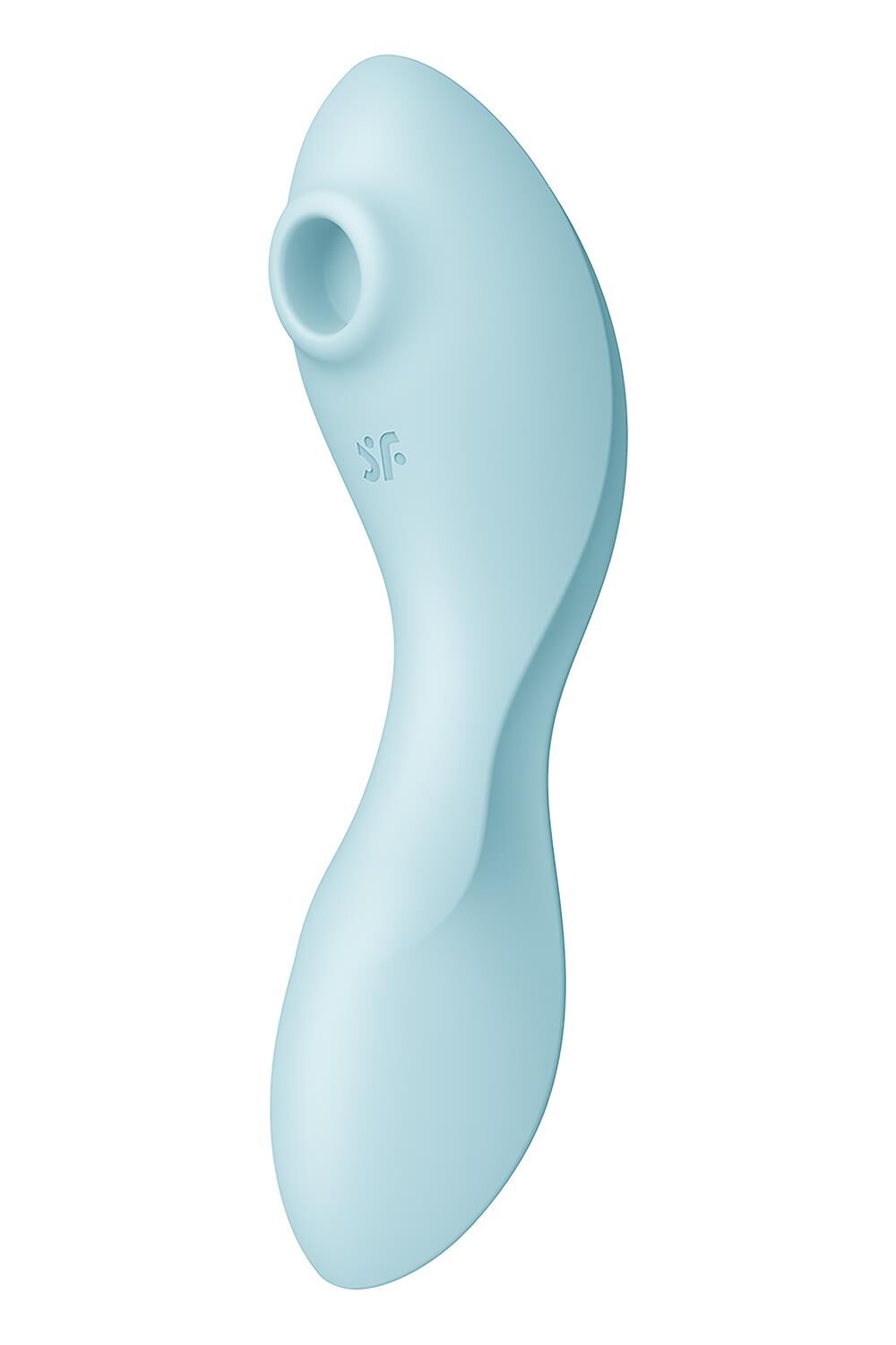 Вакуумный стимулятор клитора с вибрацией Satisfyer Curvy Trinity 5+ (голубой)