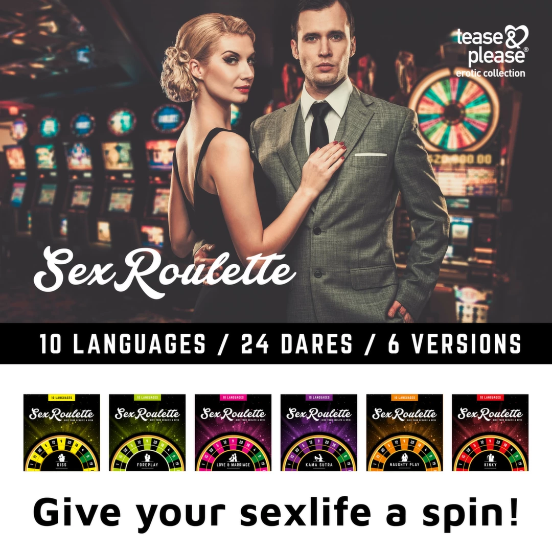 Gra erotyczna Tease & Please Sex Roulette Kamasutra (fioletowy)