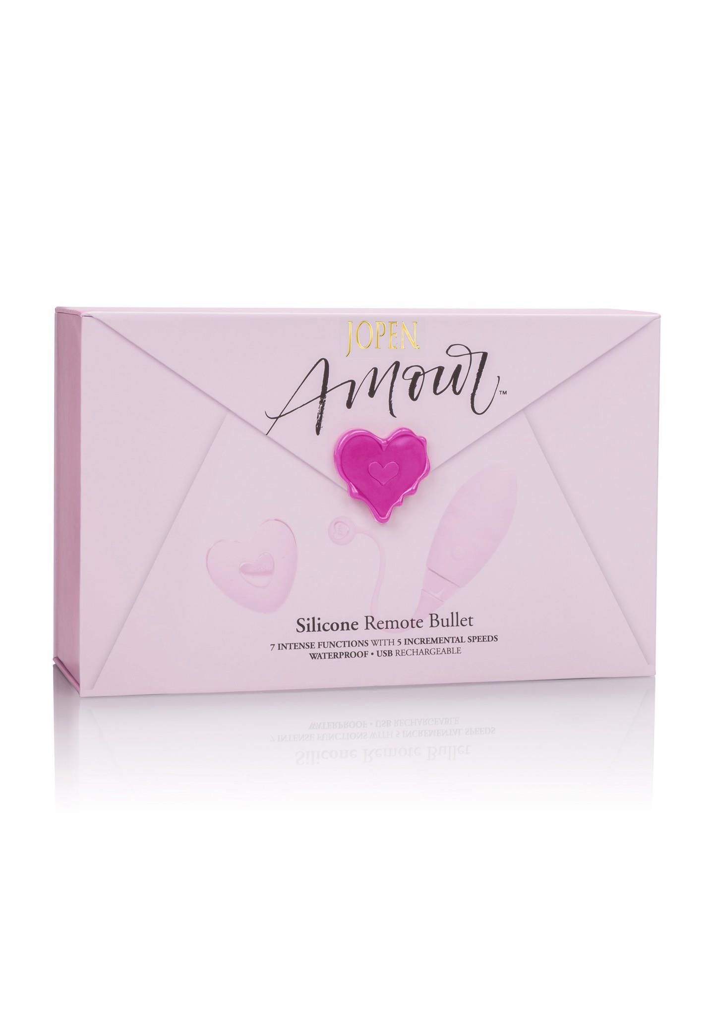 Виброяйцо Amour Silicone Remote Bullet, 7,5 см (розовый)