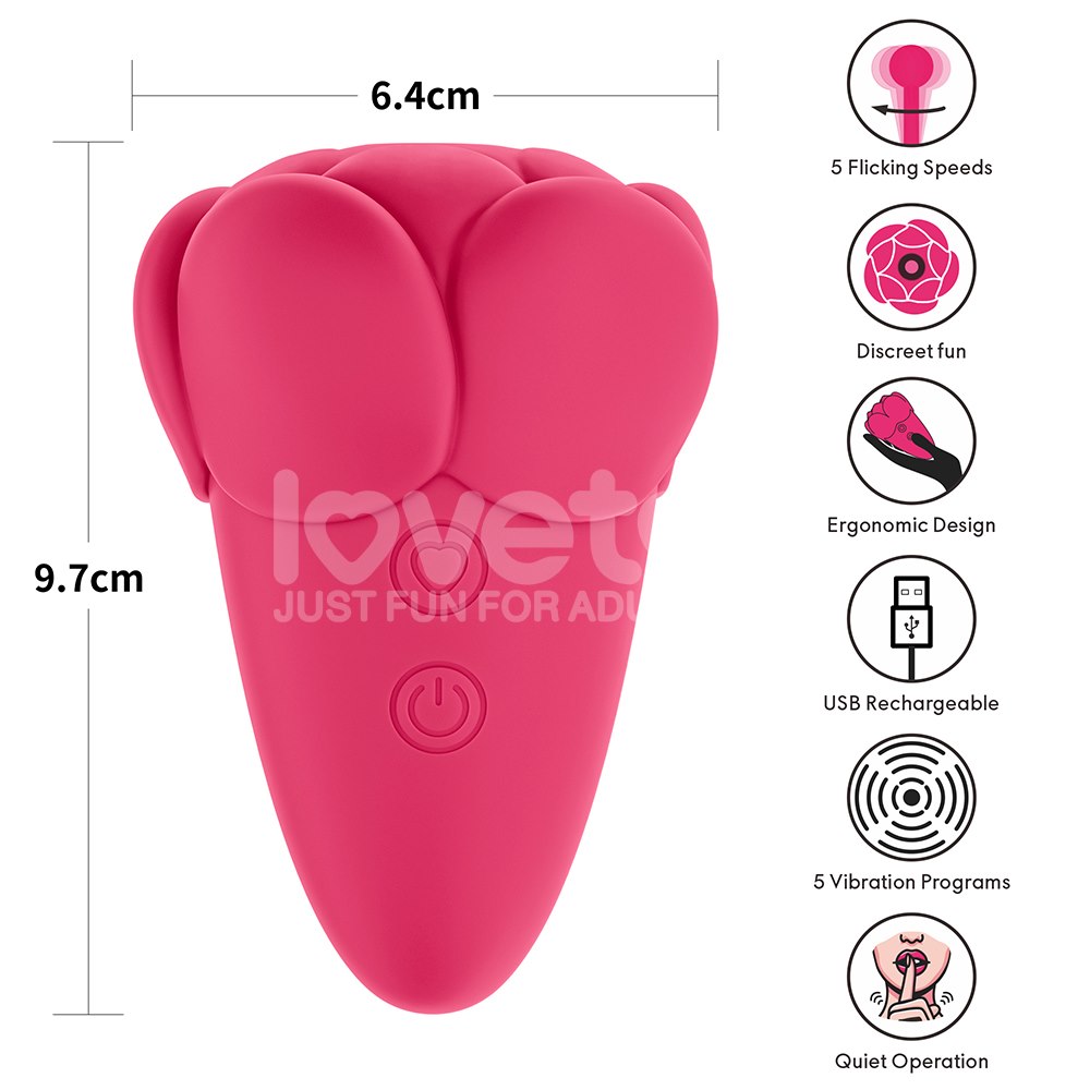 Вибратор для клитора Love Toy Flicker, 9.7 см (розовый)