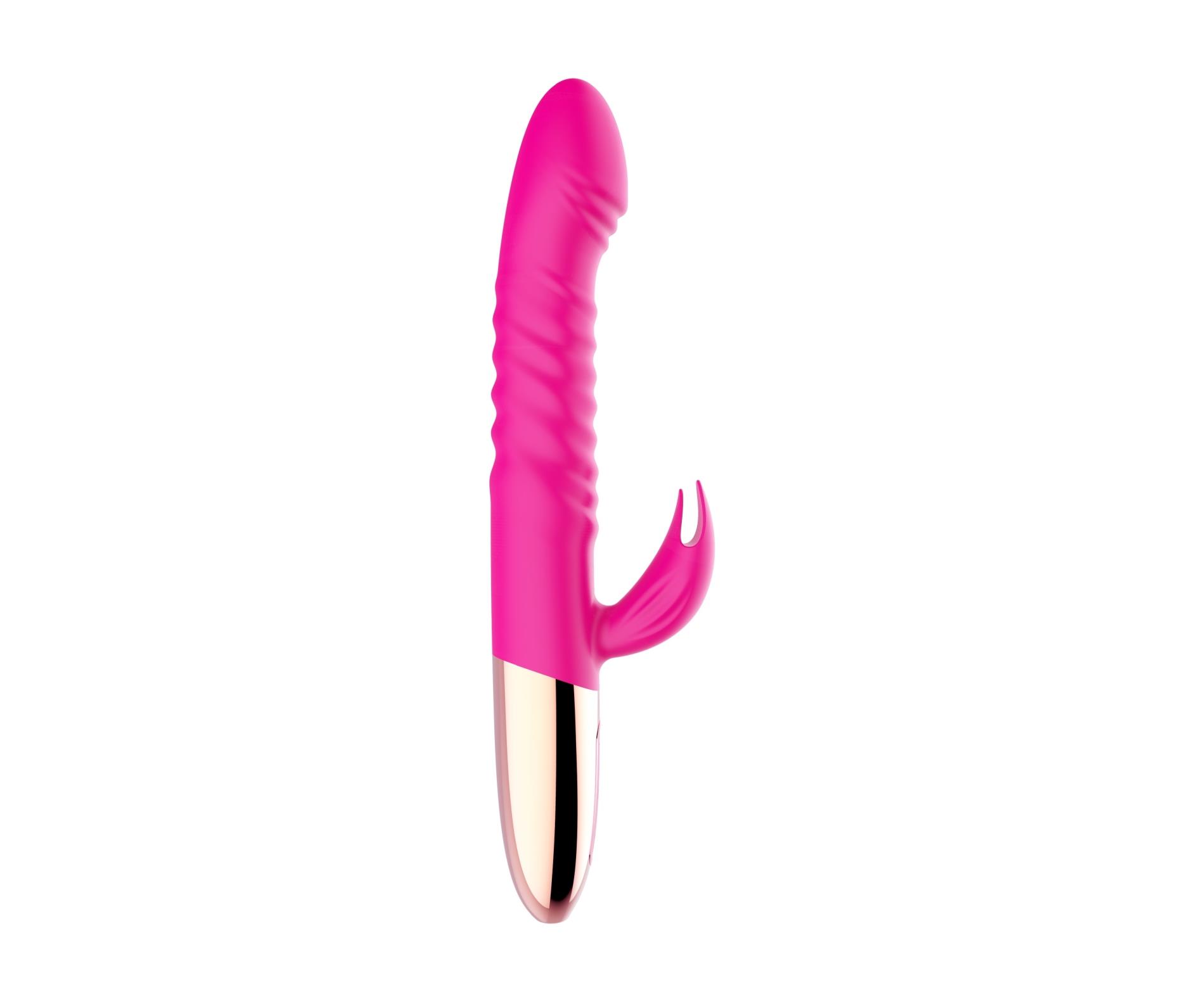 Вибратор-кролик B - Series Magic Rechargeable Thrusting, 19 см (розовый)