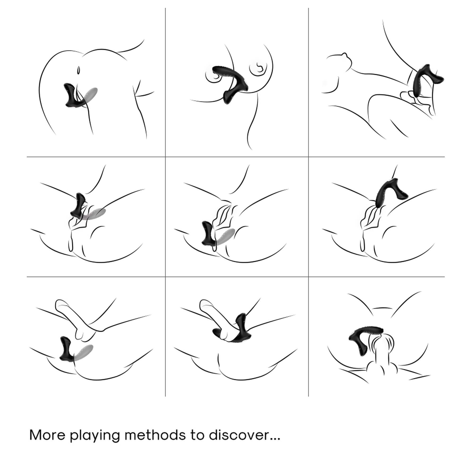 Стимулятор простаты B - Series Joy Storm, 15 см (черный)