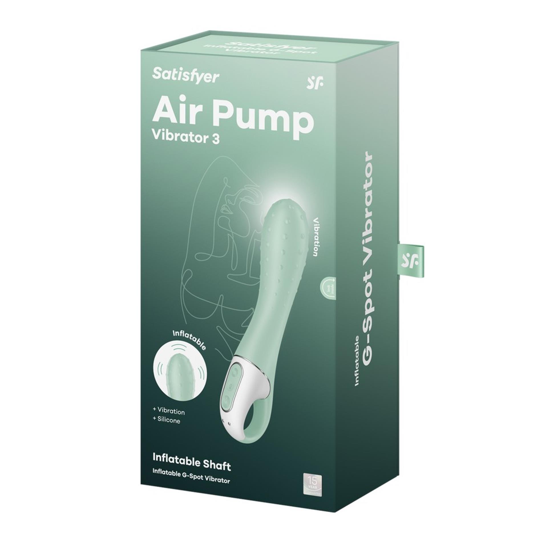 Вибратор Satisfyer Air Pump Vibrator 3, 20.8 см (мятный)