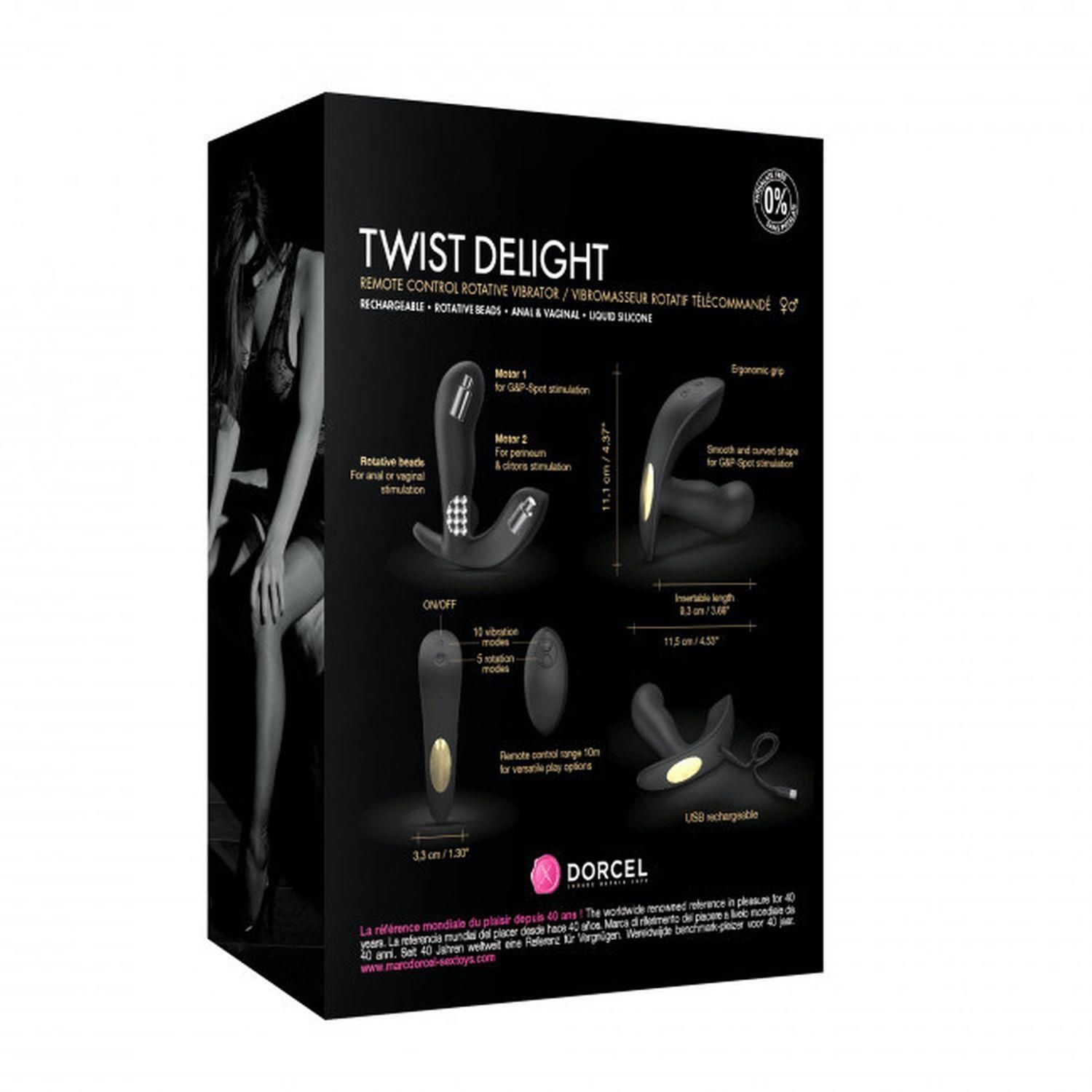 Вибратор Dorcel Twist Delight, 11.5 см (черный)