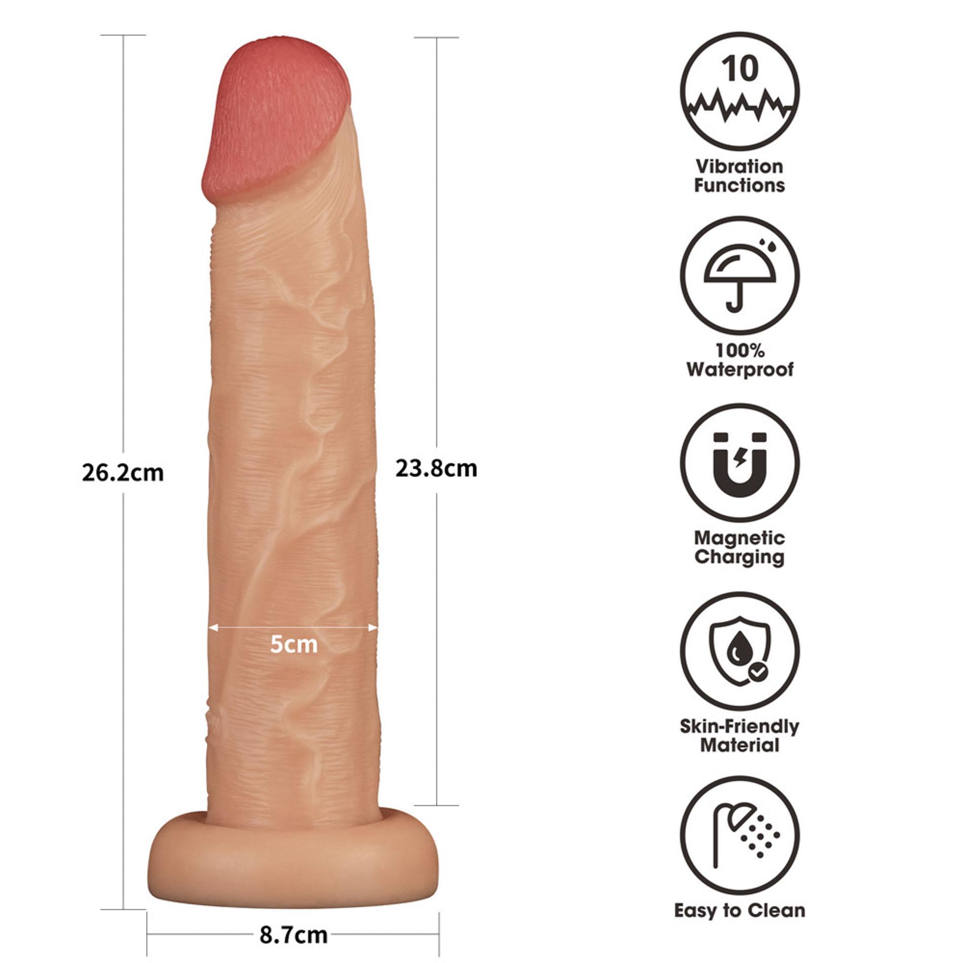 Вибратор Lovetoy Power Basics Cock 10'', 26,2 см (телесный)