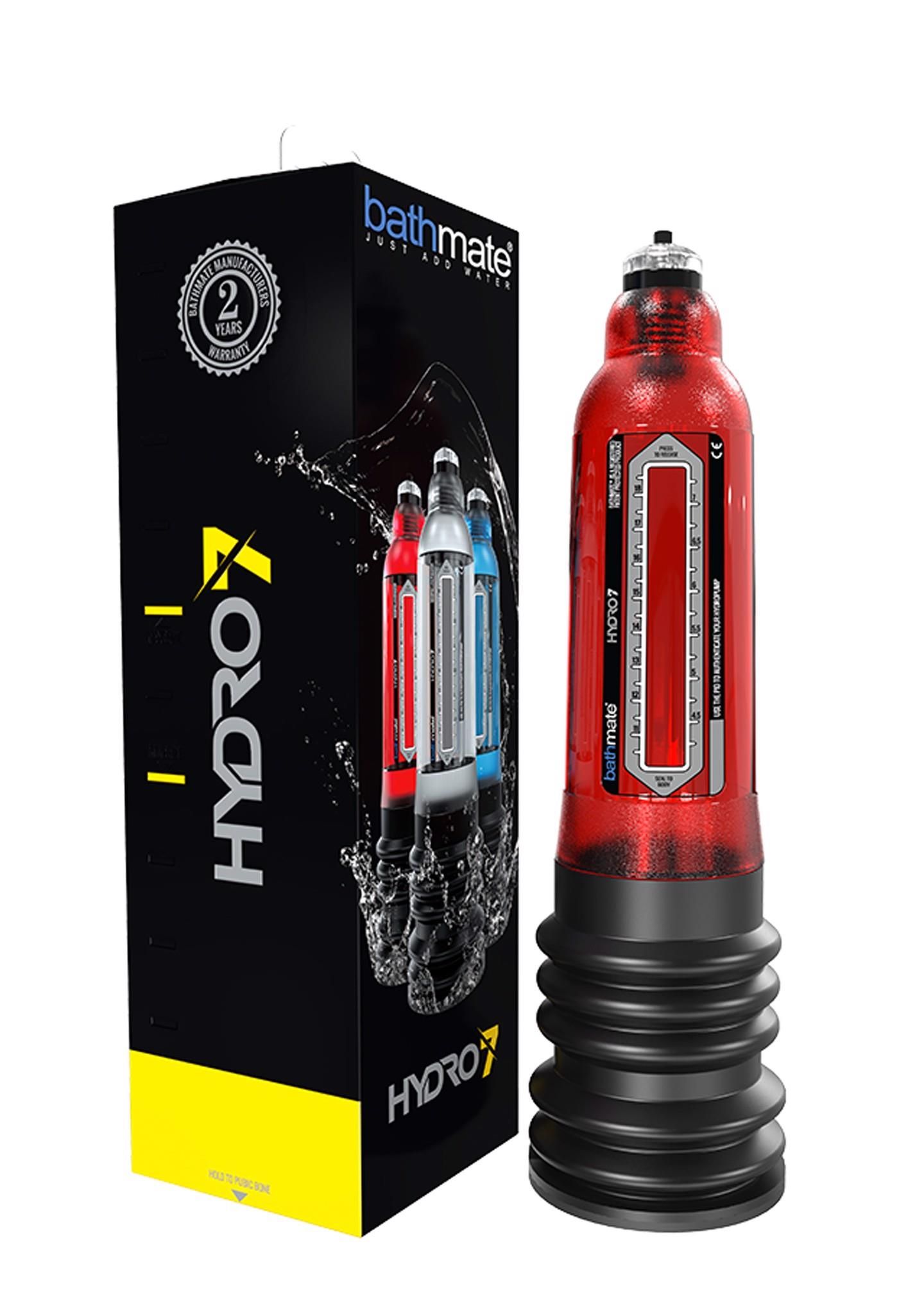 Помпа для пениса Bathmate Hydro7 Penis Pump Brilliant, 30 см (красный)