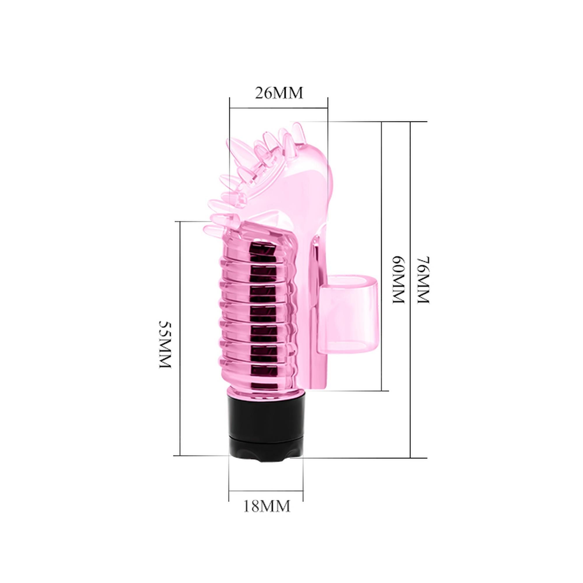 Mini wibrator na palec LyBaile Finger, 7,6 cm (różowy)