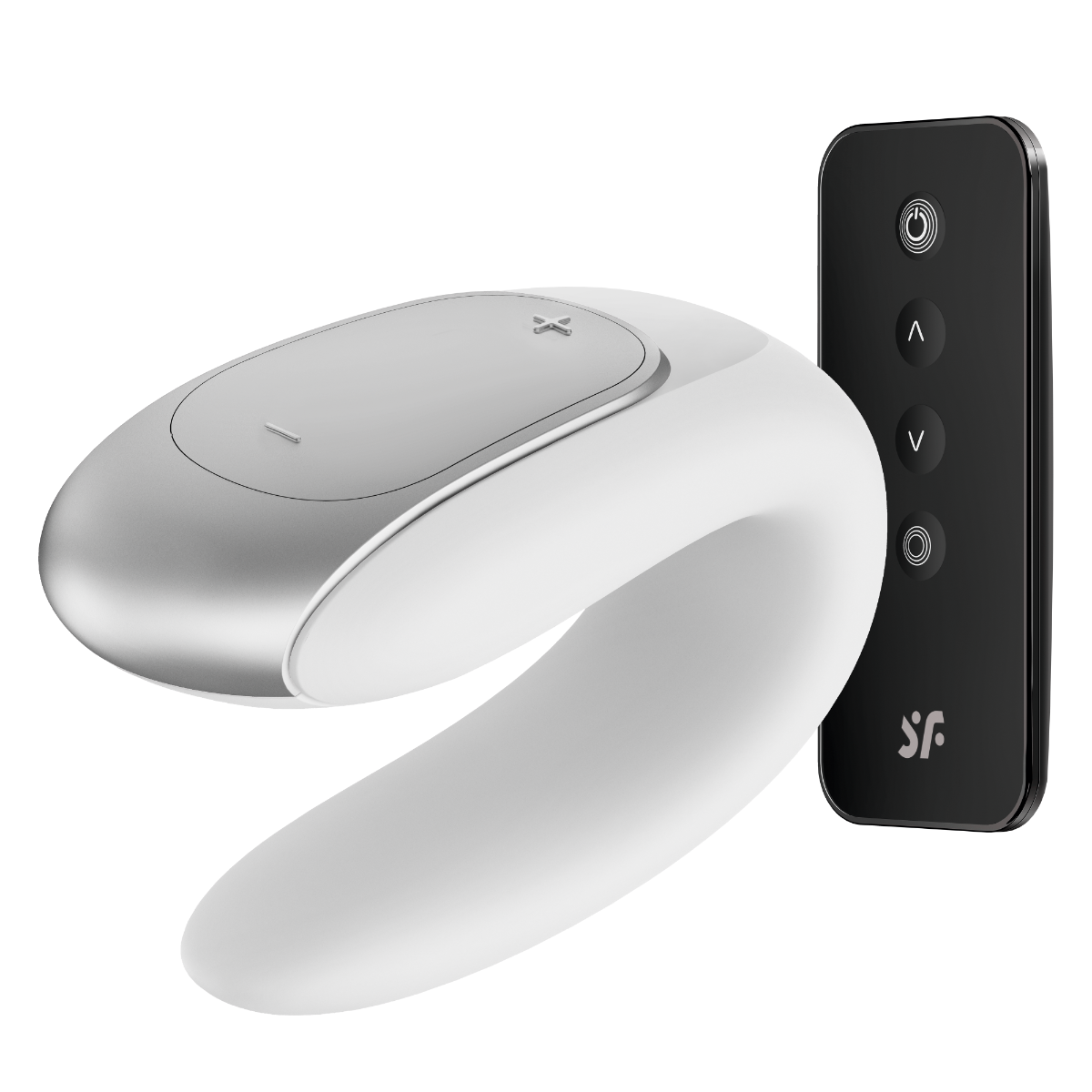 Wibrator Satisfyer Double Fun Partner, 9,3 cm (biały)