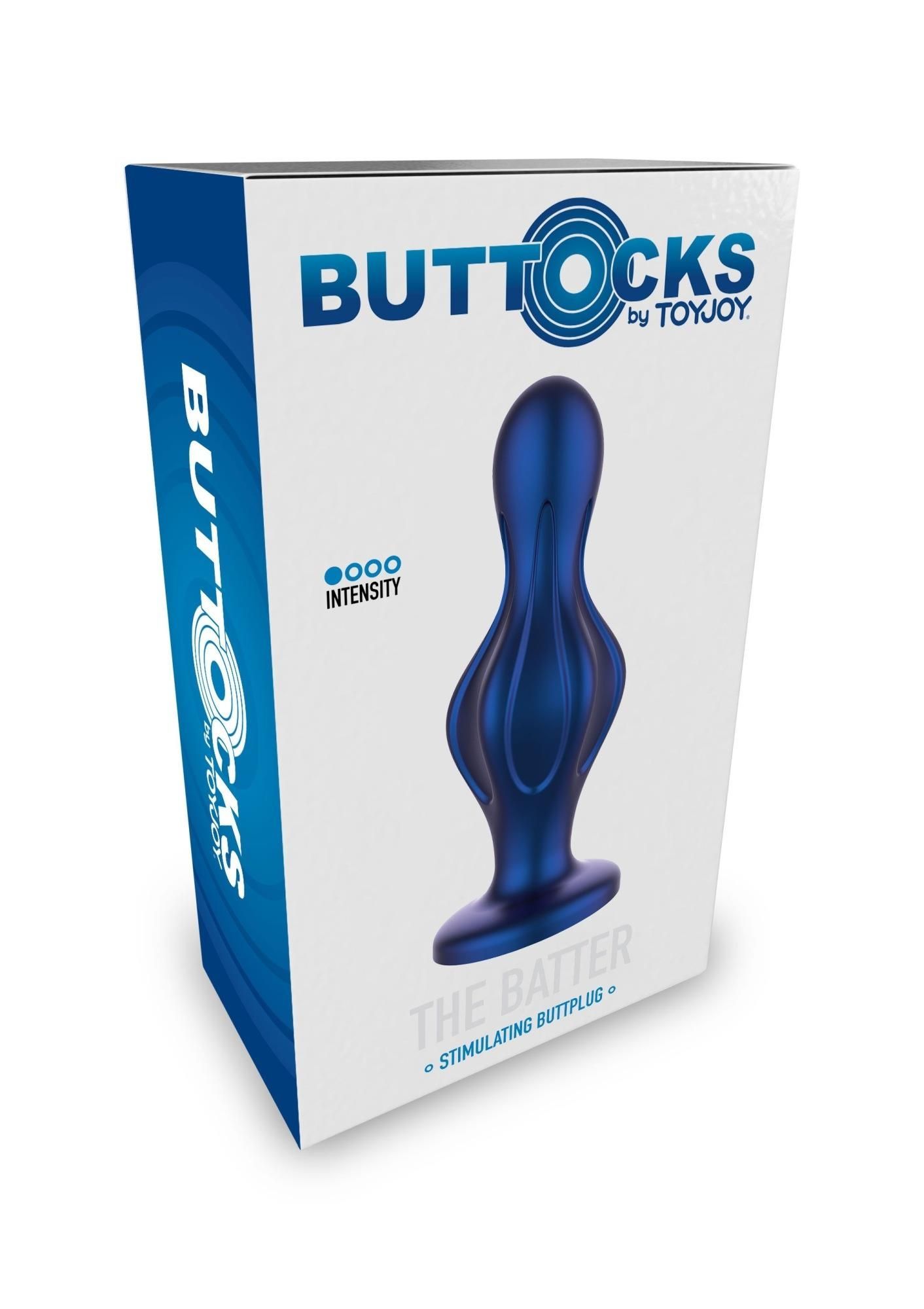 Korek analny TOYJOY The Batter Buttplug, 12 cm (niebieski)