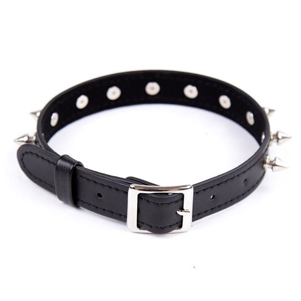 FETISH ADDICT Collar With Spikes - Obroża z kolcami, Czarny, 43 cm