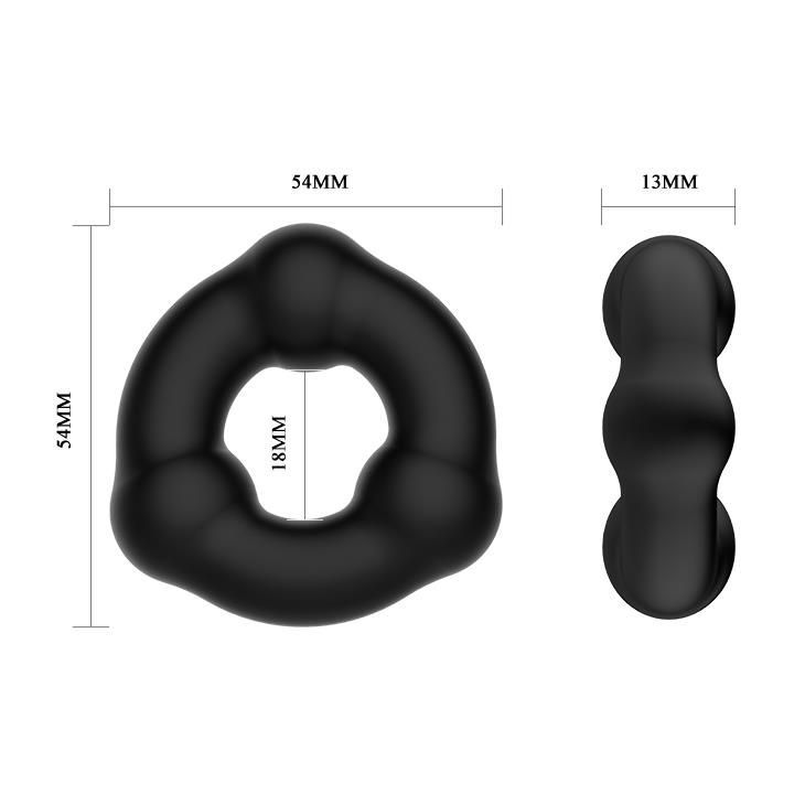 Эрекционное кольцо Crazy Bull Super Soft Ring, 5.4 см (черный)