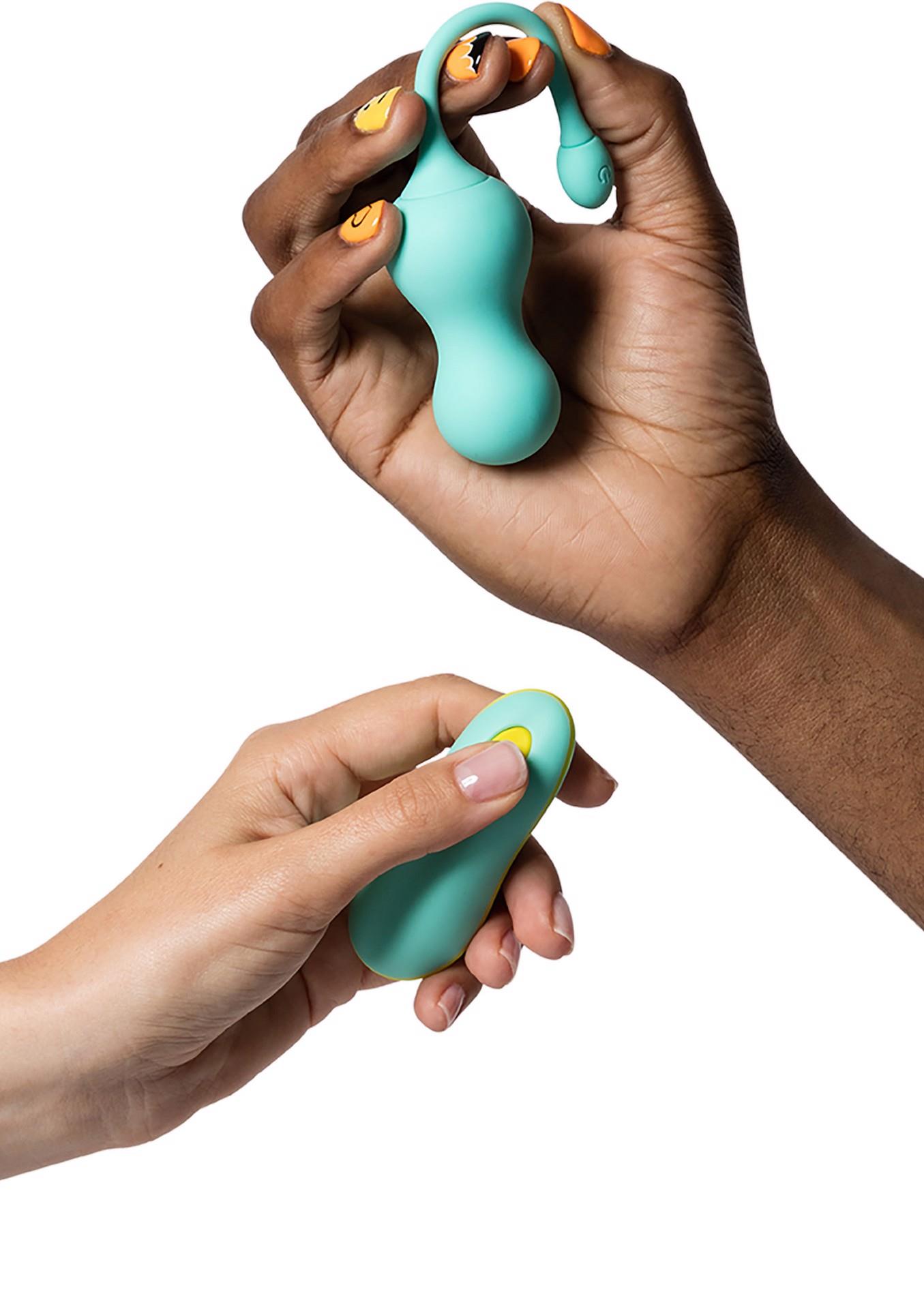 Вагинальные шарики с вибрацией Romp Cello, 18.2 см (бирюзовый)