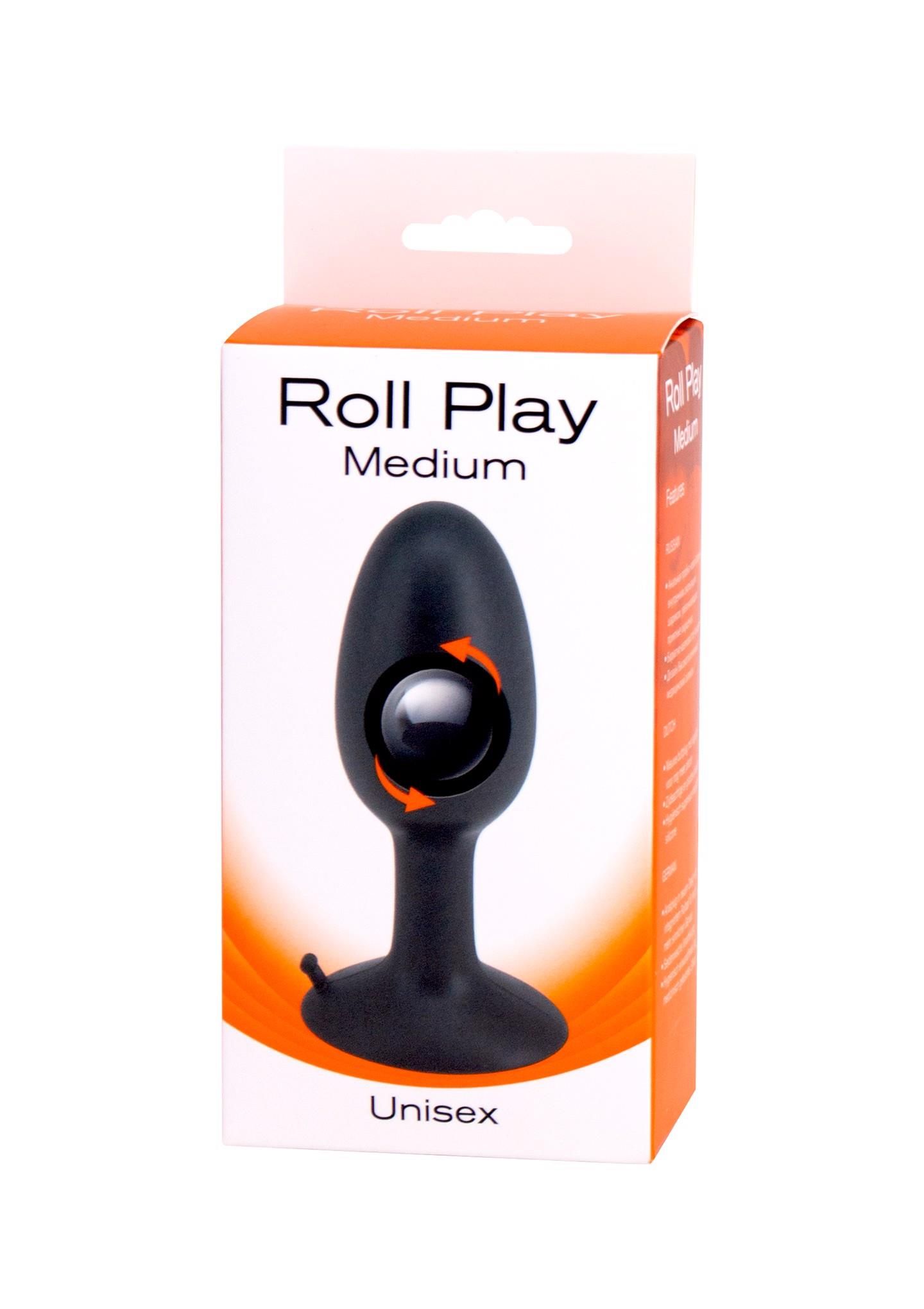 Анальна пробка Seven Creations Roll Play Medium, 10 см (чорний)