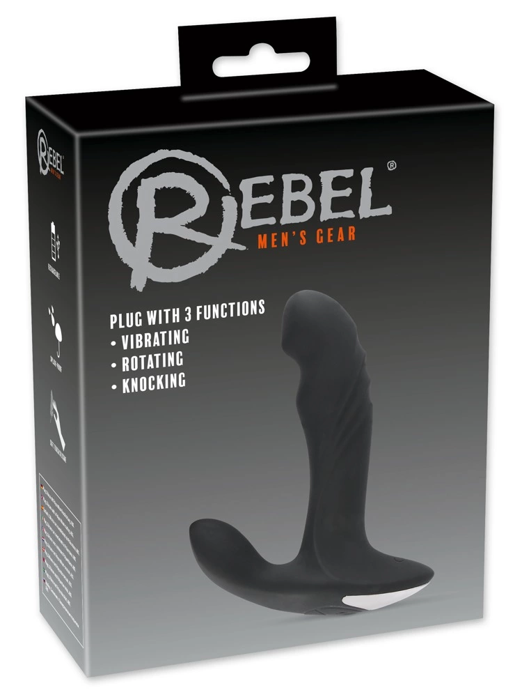 Стимулятор простаты Rebel Plug, 16.6 см (черный)