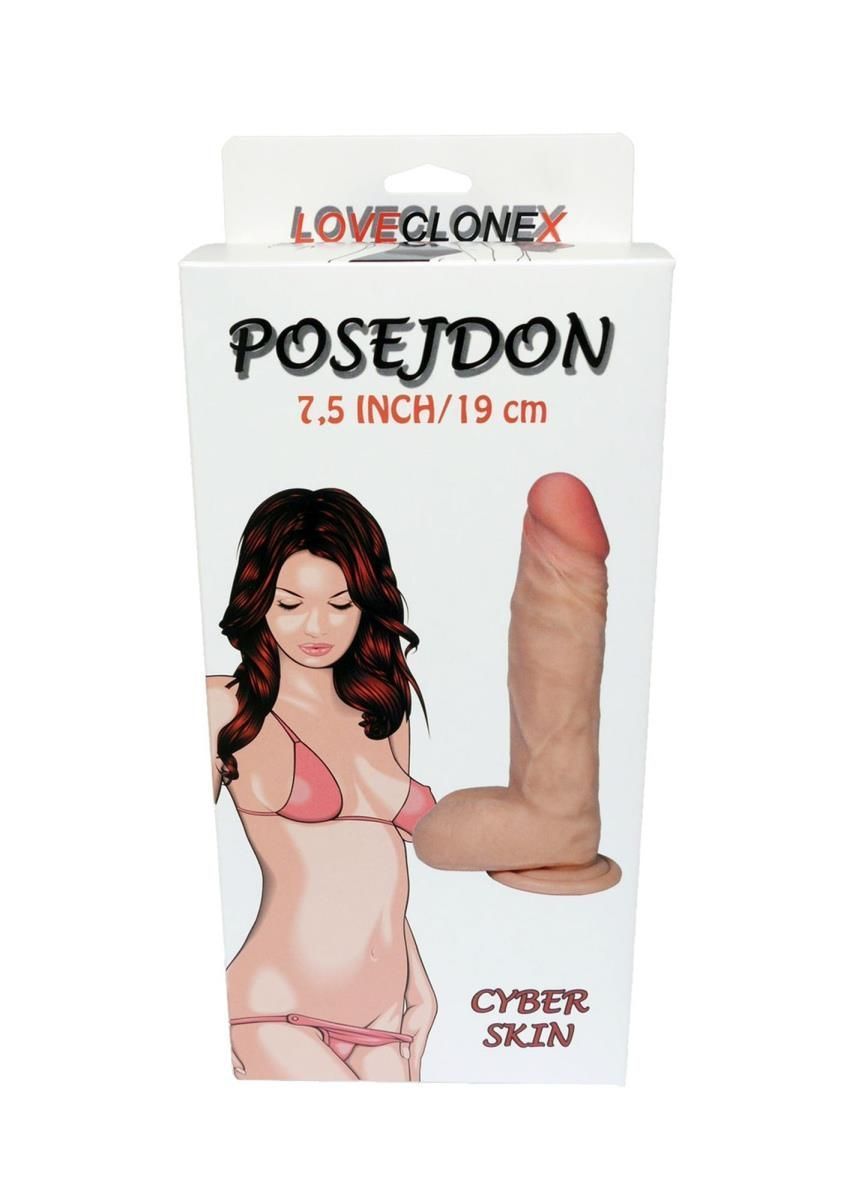 Фаллоимитатор B - Series Real Posejdon-Loveclonex 7,5", 21 см (телесный)