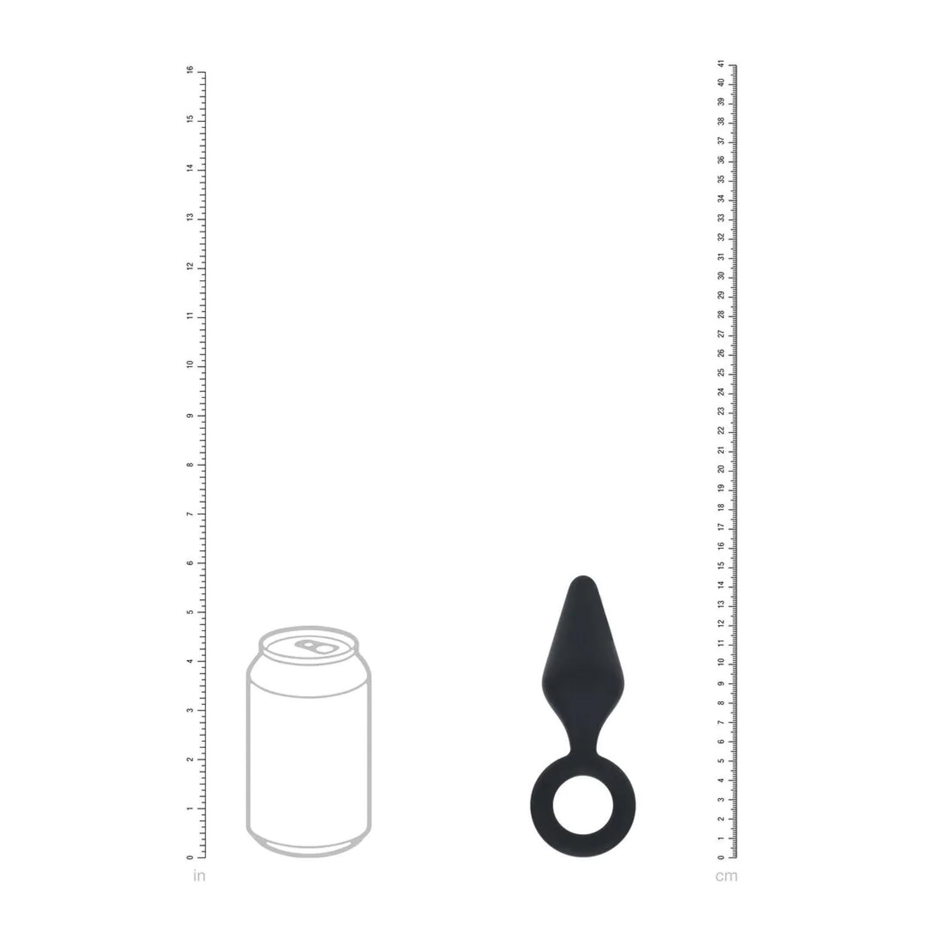 Korek analny Levelz Anal Plug with Loop M, 11.7 cm (czarny)