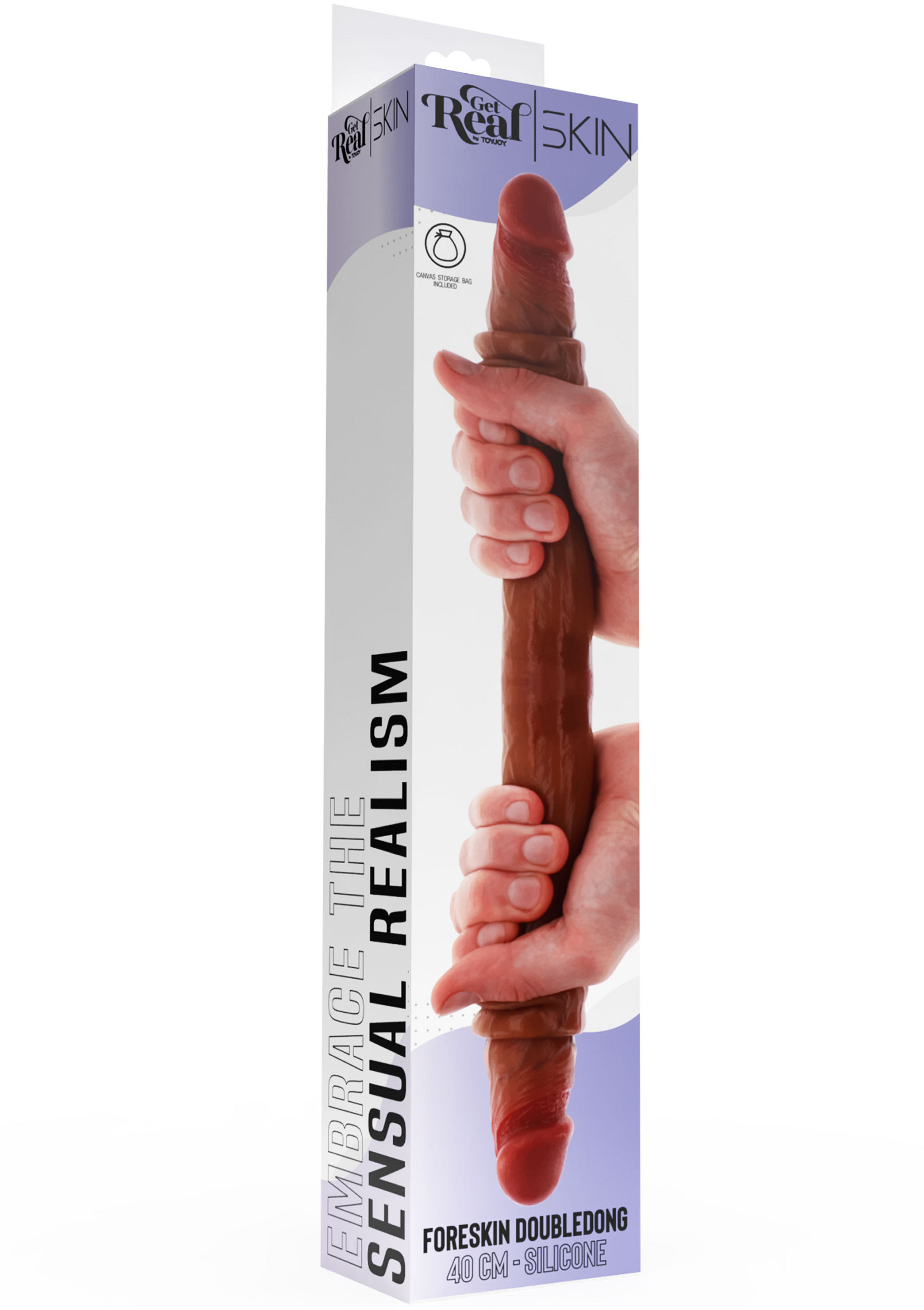 Фаллоимитатор Get Real Foreskin D-Dong, 40 см (коричневый)