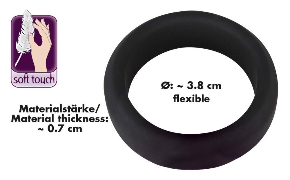 Эрекционное кольцо Velvets Cock Ring, 3,8 см (черный)