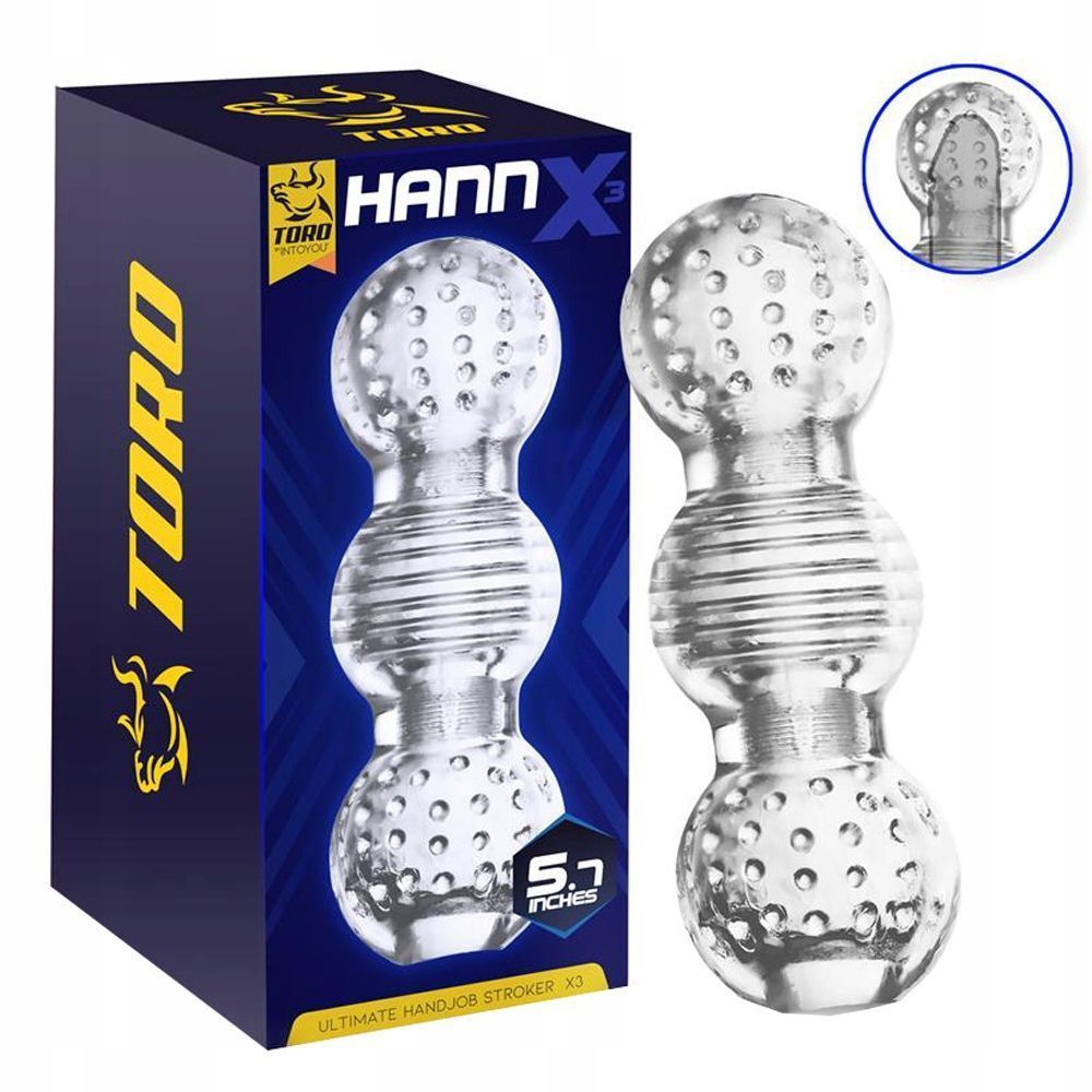 Toro Ultimate Hannx3 Stroker - Masturbator, Przezroczysty, 15 cm, One size