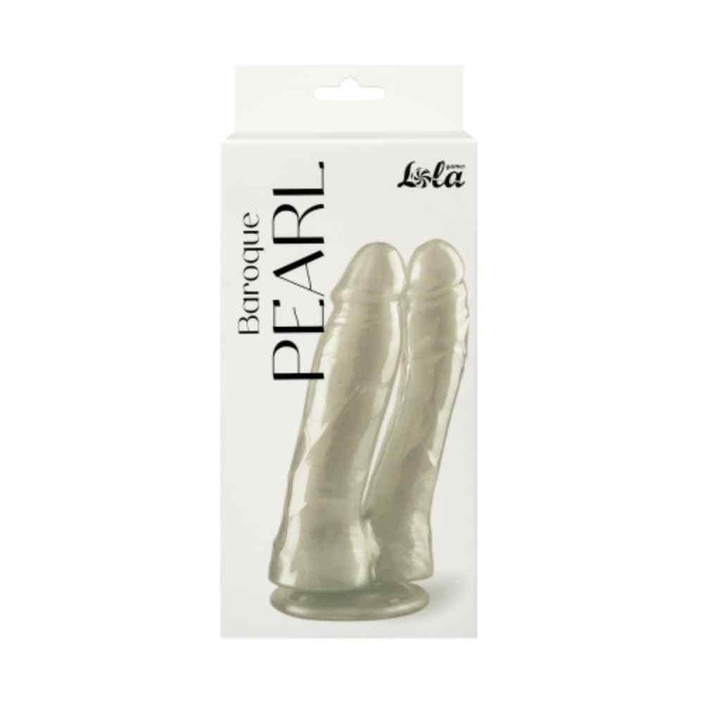 Podwójny dildo Lola Games Baroque Pearl, 17.5 cm (biały)