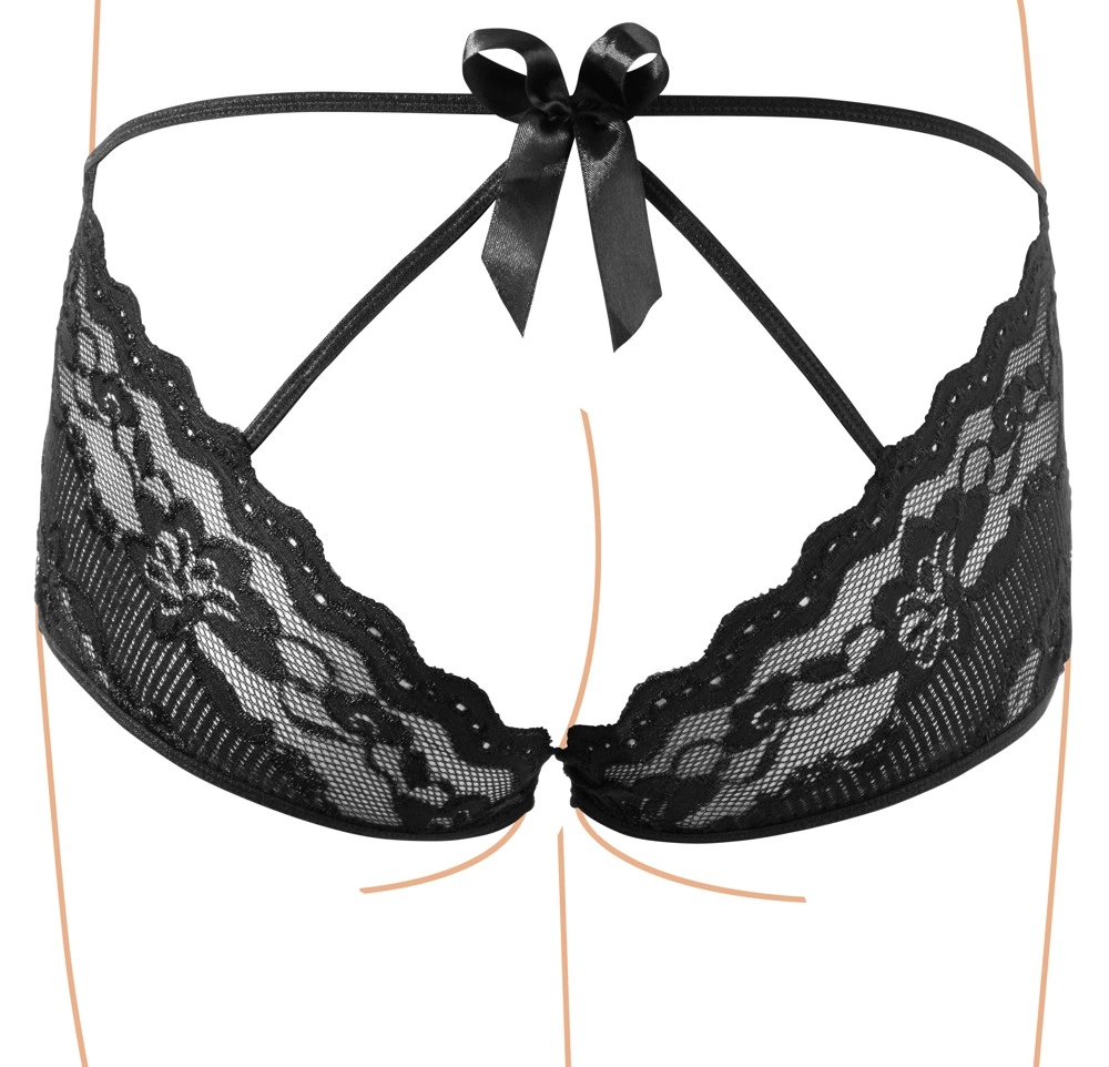 Трусики Cottelli Collection Panties, XL (черный)