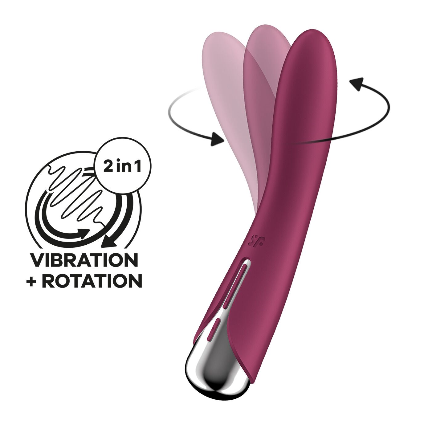 Вибратор Satisfyer Spinning Vibe 1, 17,5 см (бордовый)