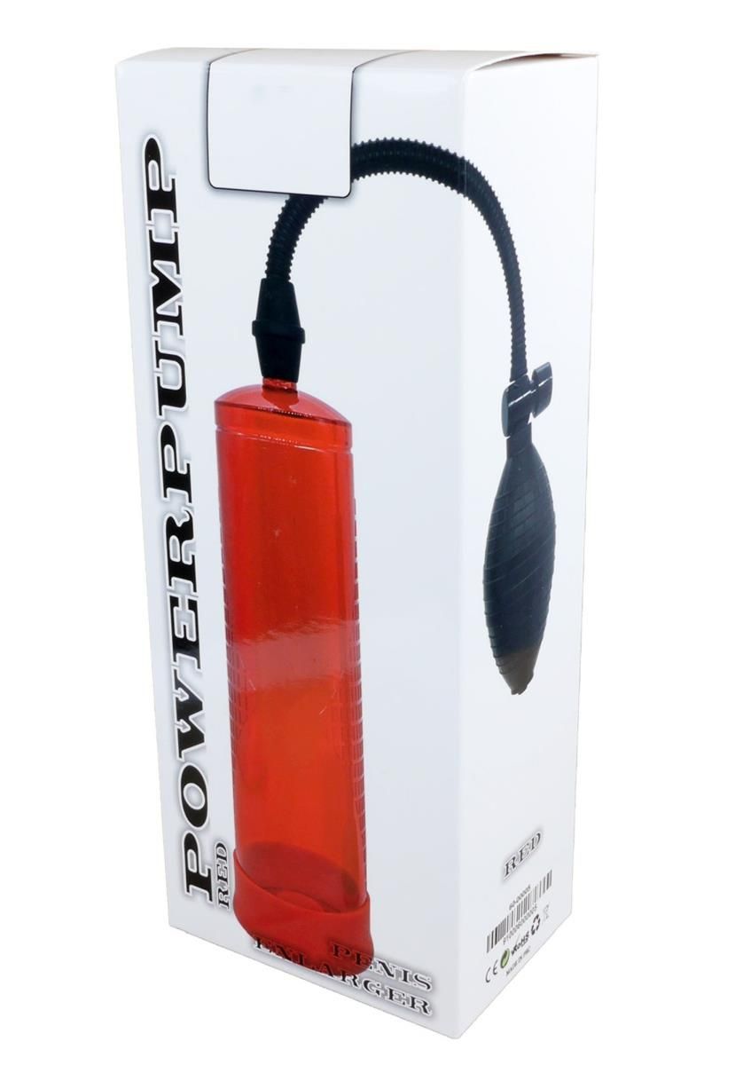 Pompka do penisa Boss Powerpump, 22x6,9 cm (czerwony)