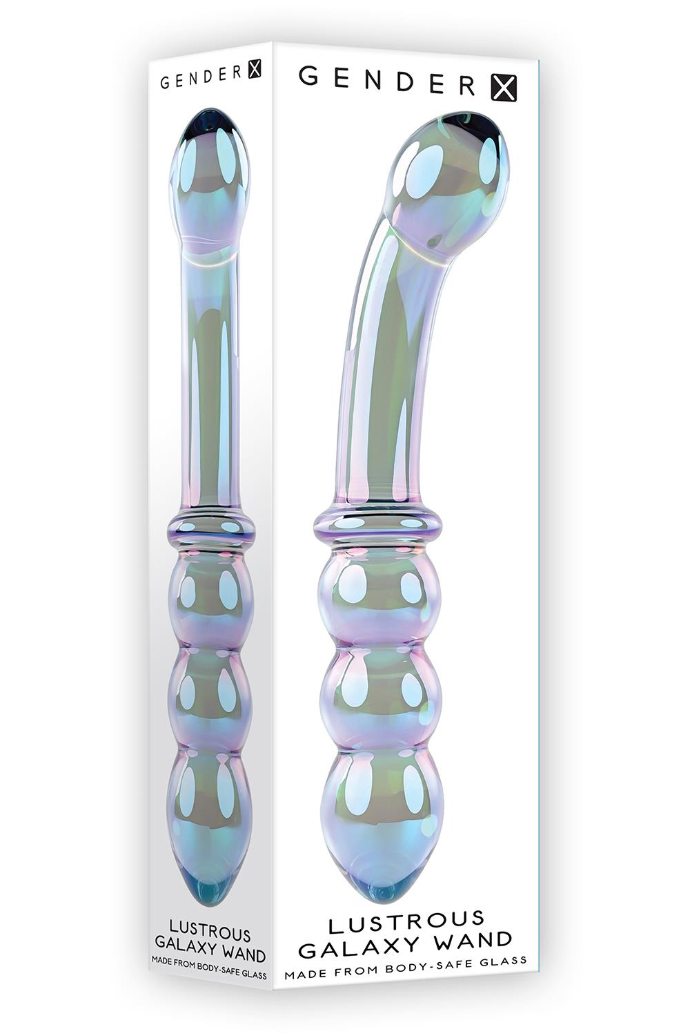 Dildo Gender X Lustrous Galaxy Wand, 18,5 cm (przezroczyste)