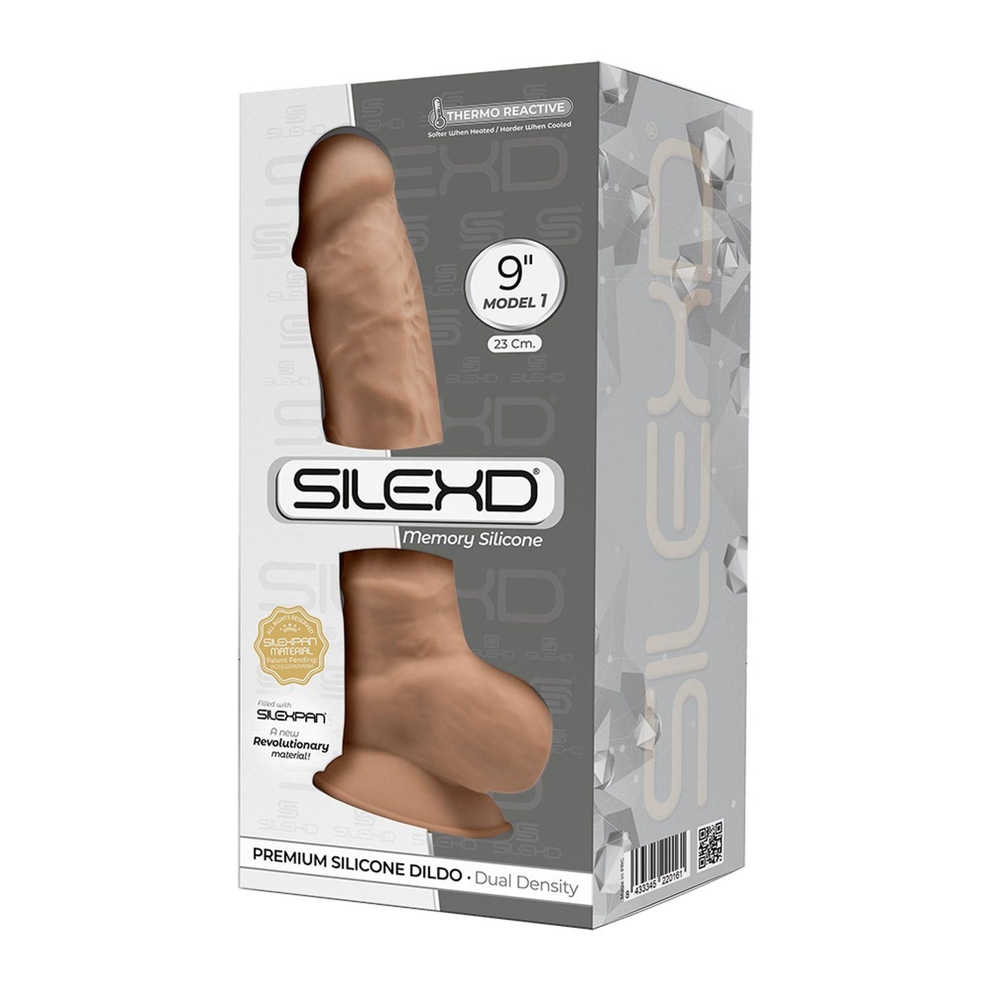 Фаллоимитатор двухслойный SilexD Tomas Caramel Model 1, 23 см (телесный)